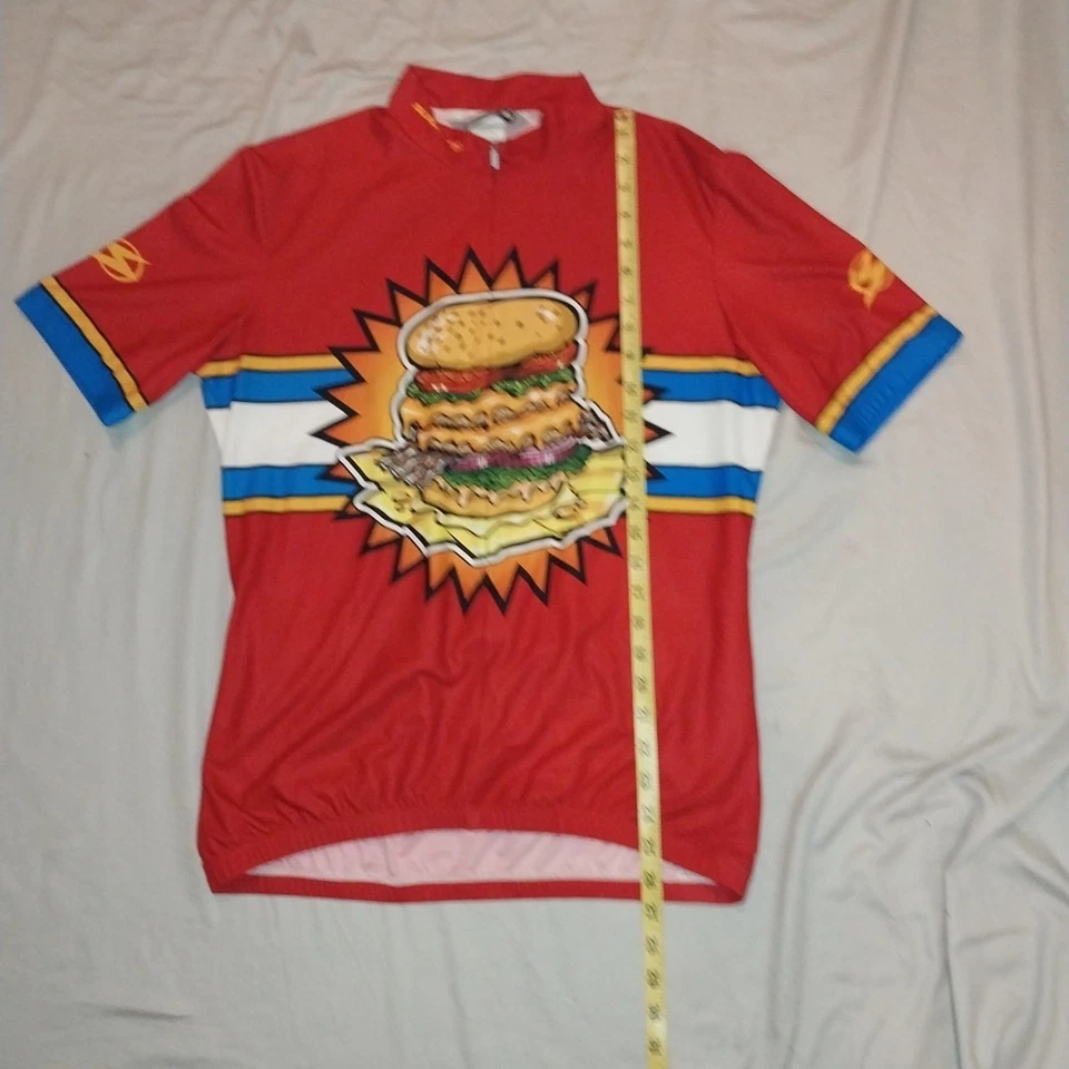 2 camisetas de ciclismo Sugoi para hombre grandes Bulldog hamburguesa batido papas fritas 3/4 cremallera Foto 2 de 4