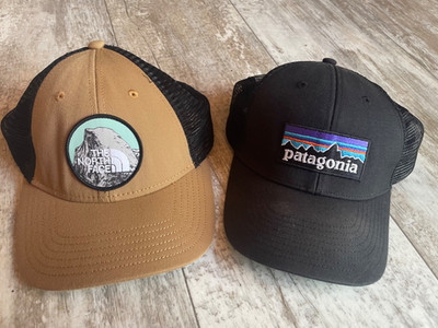 Lot of 2 Patagonia & The North Face Snapback Trucker Hats