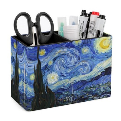 Pencil Holder for Desk, Starry Sky Van Gogh Style Pen Storage Desktop... 