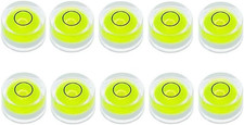 10Pcs Small Circular Bubble Level 10x6mm Mini Round 10x6mm Green Yellow