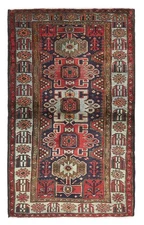 Traditional Vintage Hand-Knotted Area Rug 3'10" x 6'3" Oriental Wool Carpet