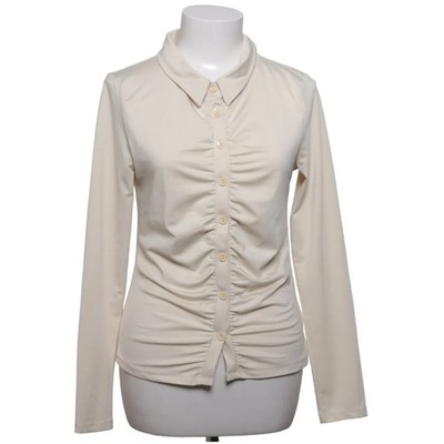 NLY Trend, Bluse, Größe: M, Lovely Collar Top, Beige, Elasthan/Polyester #O67