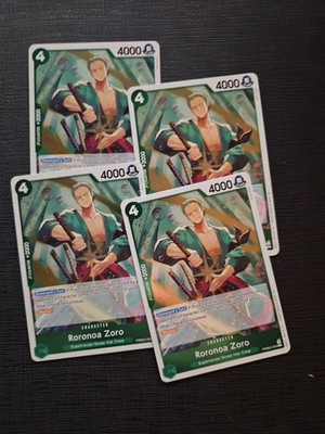 One Piece CCG Roronoa Zoro PRB02-006 R Foil 4000 Cost 4 Blocker x4