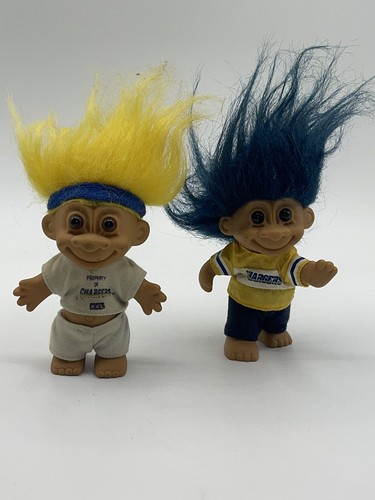NFL CHARGERS SPORTS TROLL - 5" Russ Troll Doll Football 90s Vintage - Picture 2 of 6