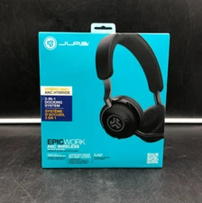JLab EpicWork Hybrid ANC On-Ear Headset 2-In-1 Docking System - NEW
