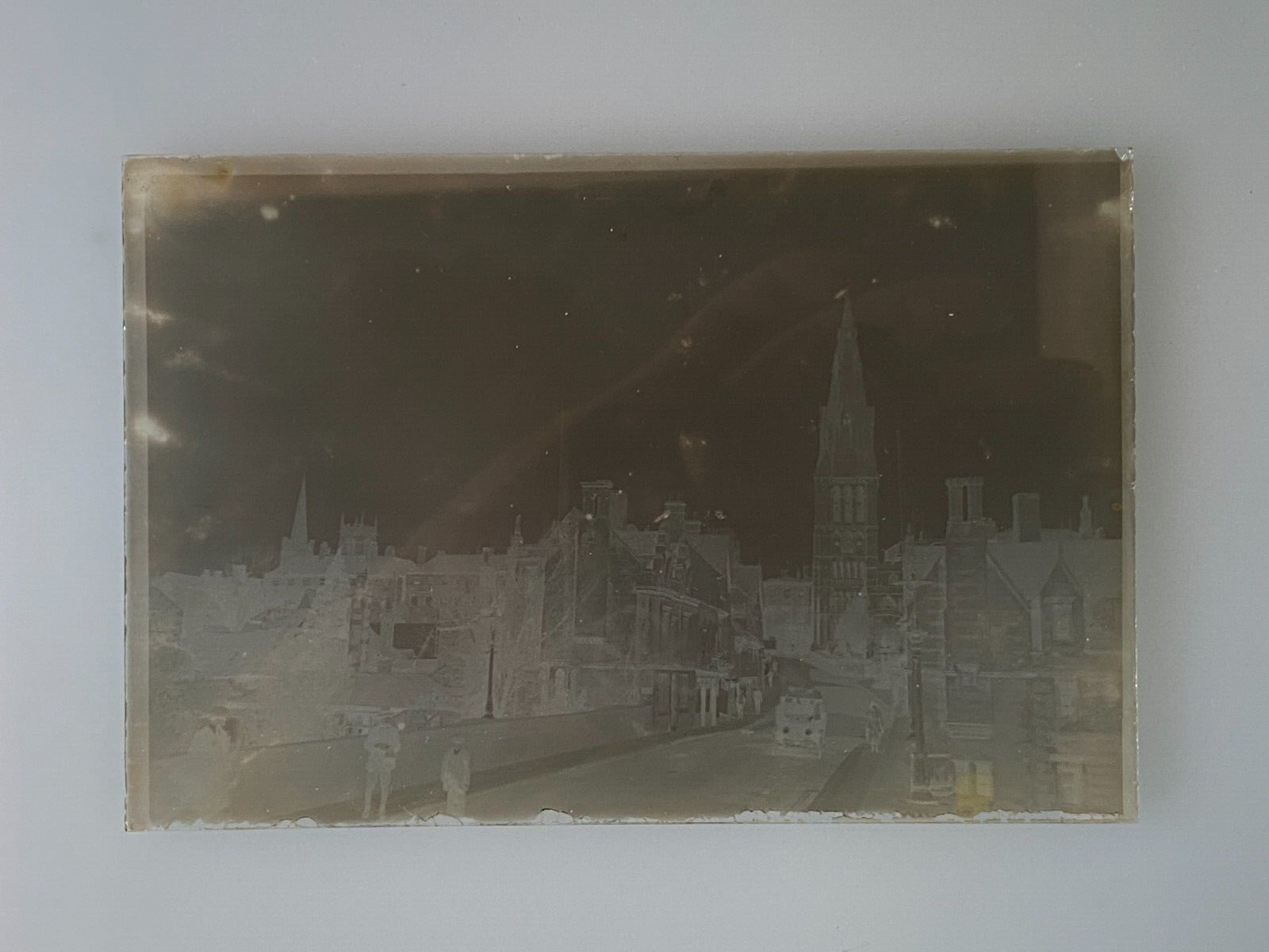 Antique Glass Negative "StamfordWelland River Bridge Veiw" 1926