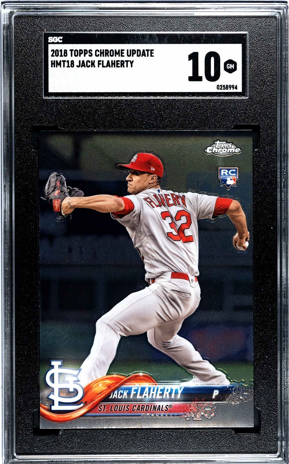2018 Topps Chrome Update Jack Flaherty RC #HMT18 SGC 10 GEM MINT POP 12