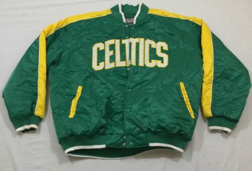 VTG Boston Celtics Leather G-III Sports NBA Finals Varsity Bomber