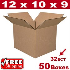 50 - 12x10x9 Cardboard Boxes Mailing Packing Shipping Box Corrugated Carton