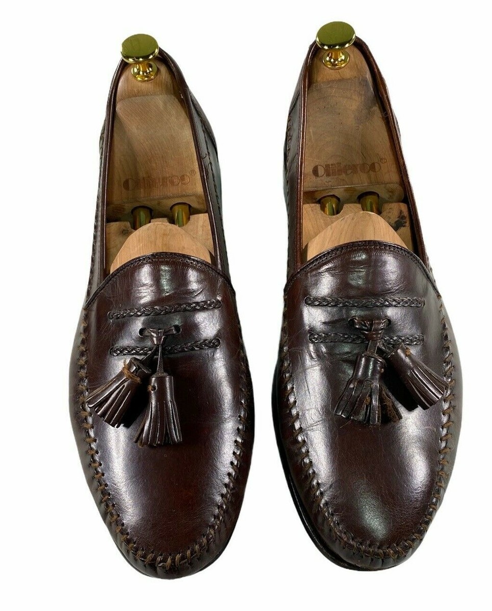 SANDRO MOSCOLONI SIZE 11.5 M MENS LOAFERS TASSEL BROWN  display picture 1