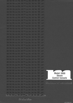Marantz 3800 Console Owners Instruction Manual