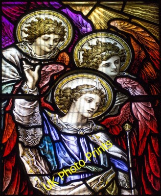 Foto 12x8 Buntglasfenster, Leibeigenschaftskirche, Mahn Detailansicht von c2015