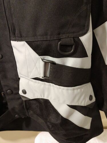 FIRST GEAR MEN'S KILIMANJARO AIR PADDED MOTORCYCLE JACKET (GREY/BLACK ) XLARGE. - Picture 7 of 7