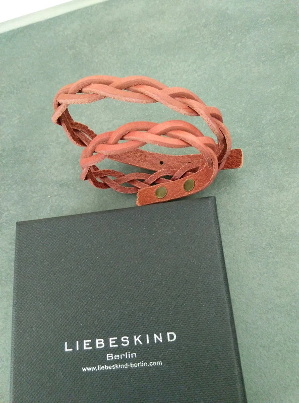Liebeskind Berlin Damen Herren Mädchen Unisex Echtleder Wickel-Armband Rosa B - Bild 2 von 4
