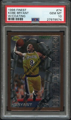 1996-97 Topps Finest w/ Coating Kobe Bryant PSA 10 Gem Mint Rookie