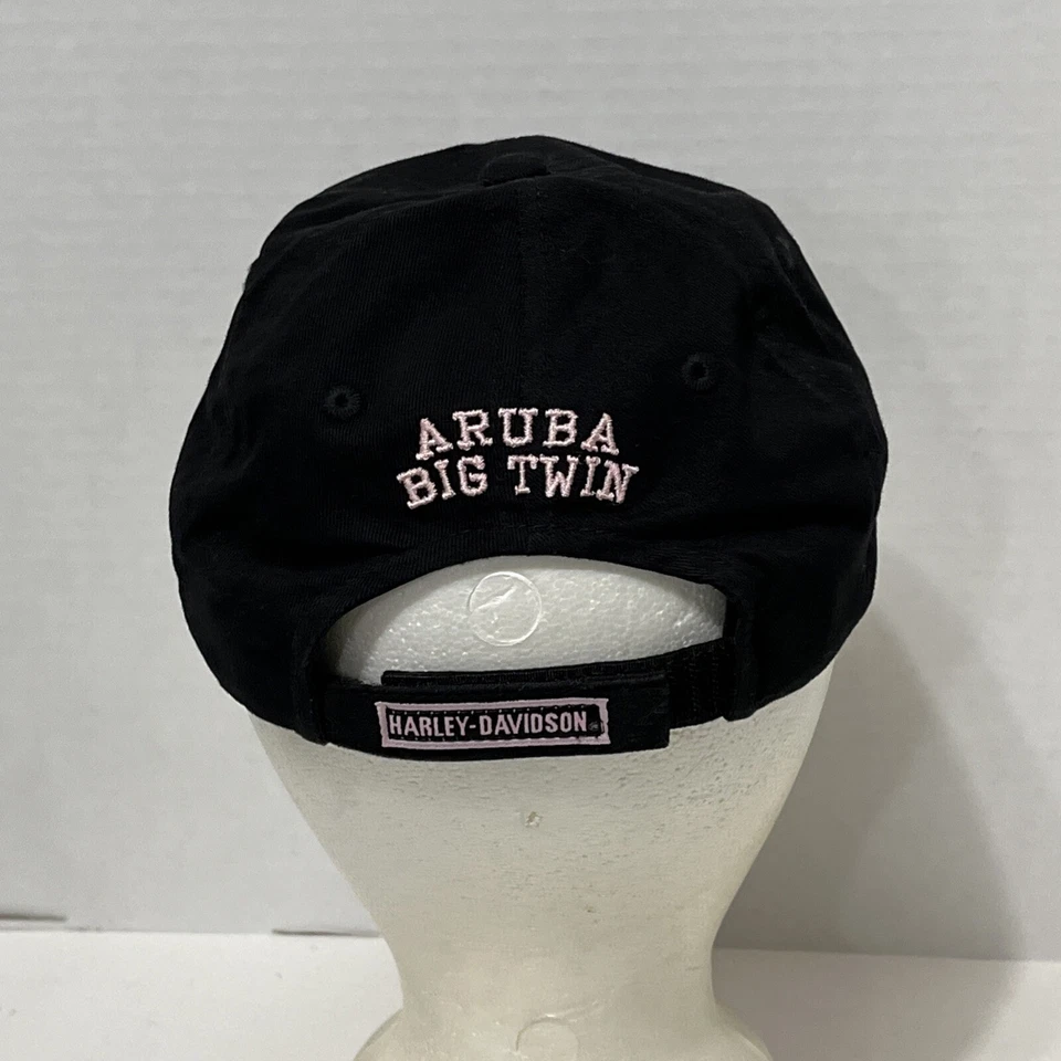 Harley Davidson Ladies Since 1903 Pink Black Logo Hat Cap Aruba Big Twin - Image 3 of 4