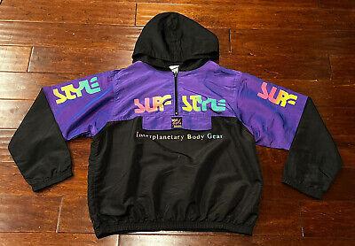 Surf Style Black Purple 1/4 Zip Hooded Adult OS Big Pocket Surf Style Black Purple 1/4 Zip Hooded Adult OS Big Pocket