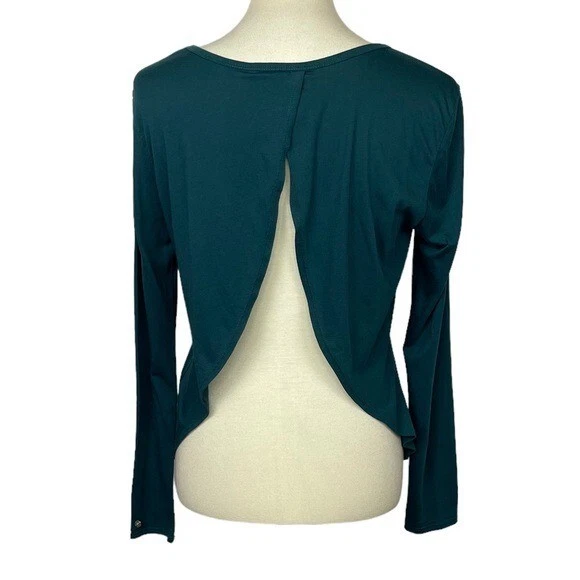 fabletics millie open back long sleeve workout tee shirt