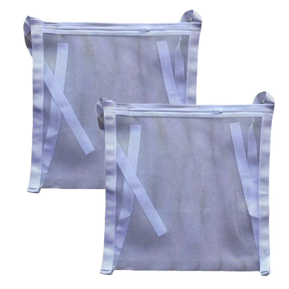 Shoe Laundry Bag with Secure Closure Optimal Size for All Shoe Types White