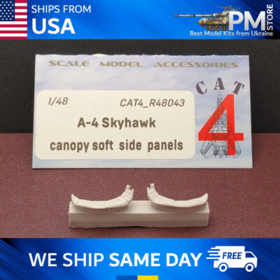 #ad CAT4 R48043 A 4 Skyhawk canopy soft side panels. Resin parts 1 48 $17.95