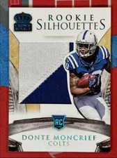2014 Panini Crown Royale Rookie Silhouettes Blue Holofoil Donte Moncrief RC Auto