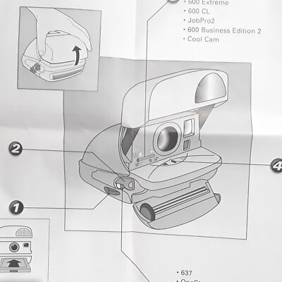 Polaroid 600 OneStep Express JobPro 636 Cool Cam Camera Manual