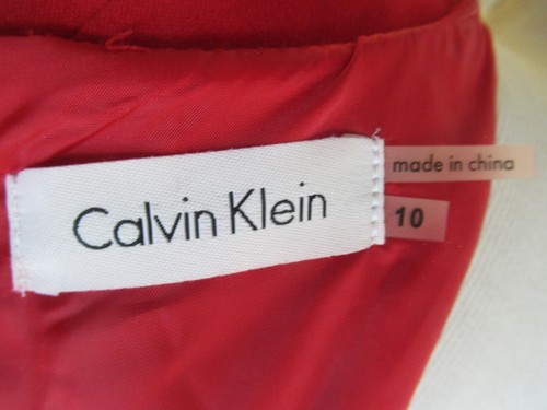 Calvin Klein Dress Women's Size 10 Red Lined - Picture 5 of 5