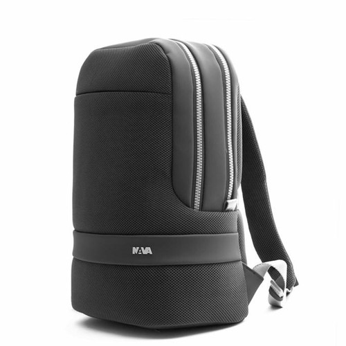 Zaino uomo Nava Design Donna Nero Grande Porta Pc 15.6 Ipad Grigio Tasca  RFID | eBay