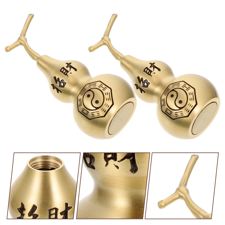 4 Pieces Chinese Ornament Copper Gourd Ornaments Decorative Perfect