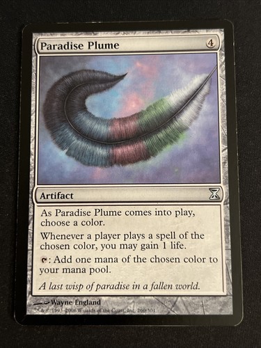 1x Paradise Plume (260) Time Spiral LP MTG Magic the Gathering x1 MKE