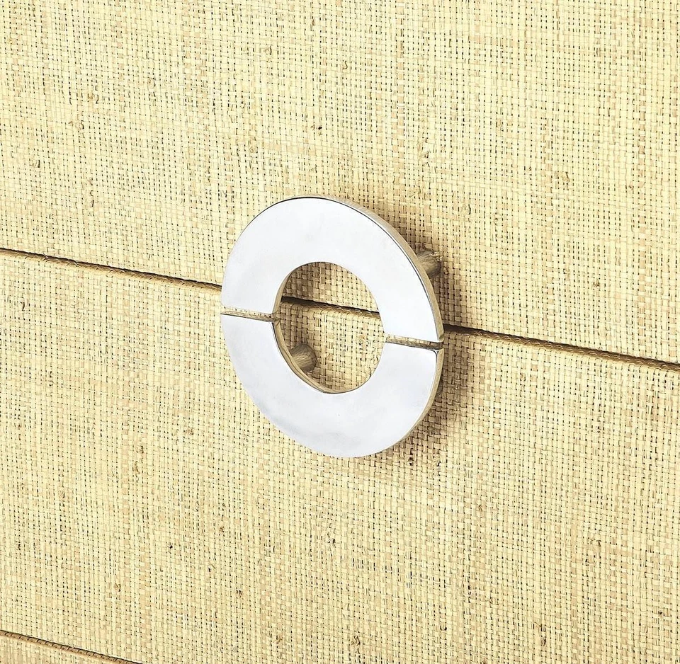 Cajonera Coastal Rafia - Elegante 4 cajones de almacenamiento Foto 3 de 3