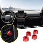 Car A/C Outlet Vent Knob Ring Trim For Ford Bronco Sport 21-2024 Accessories Red