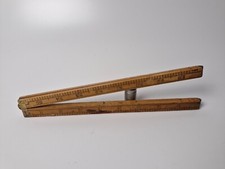 Vintage Rabone Folding Ruler - Wood & Brass Ruler - No.1166
