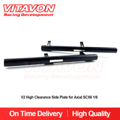 VITAVON SCX 6 CNC Alu7075 V2 High Clearance Side Plate for Axial SCX6 1/6 Black