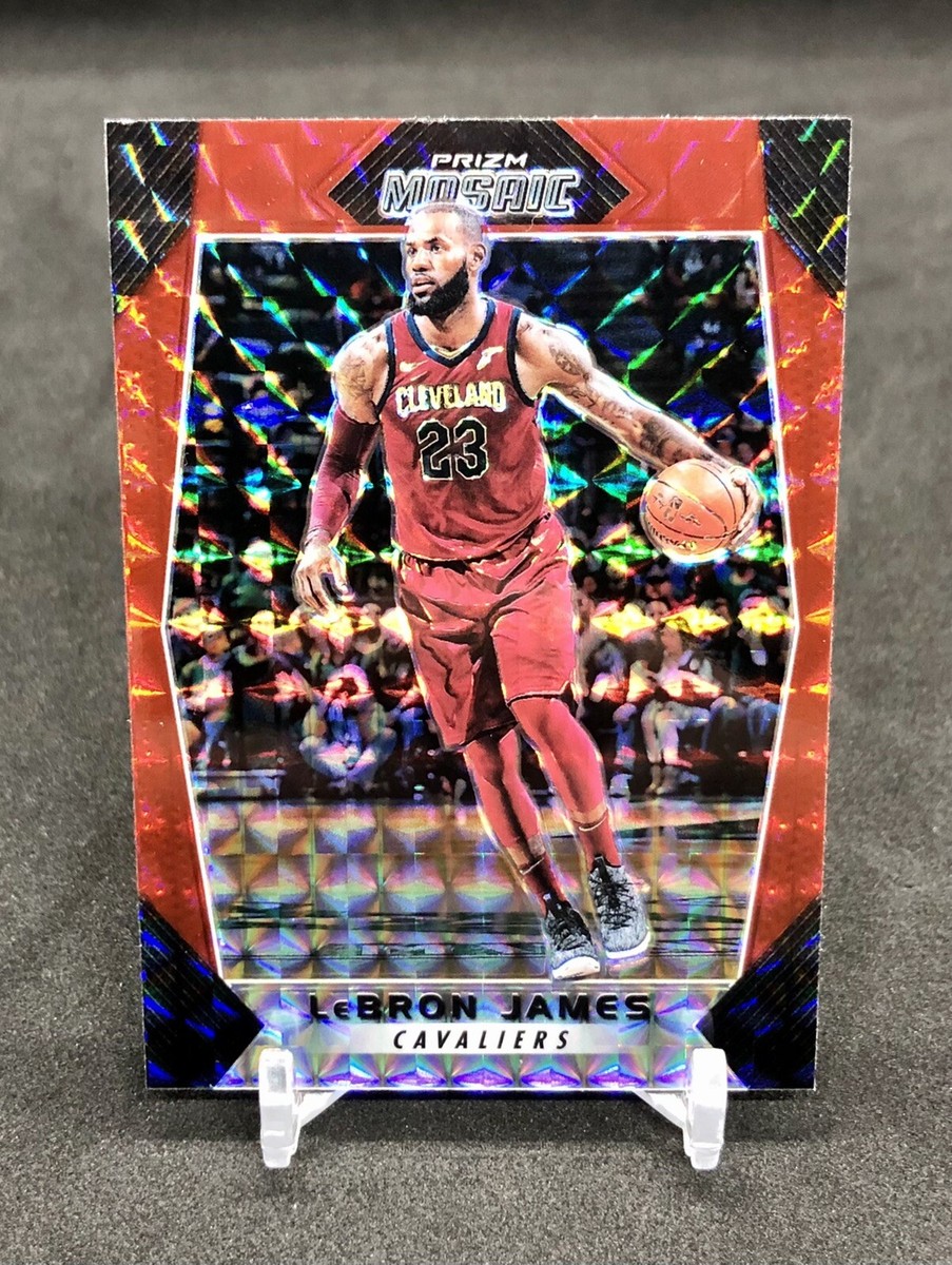 2016-17 prizm mosaic Lebron James red