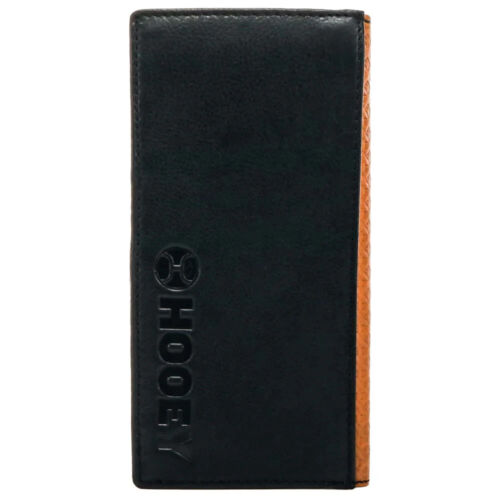 PORTAFOGLIO RODEO HOOEY "HANDS UP BASKET WEAVE" MARRONE CON PELLE NERA HW002-TNBR - Foto 3 di 3