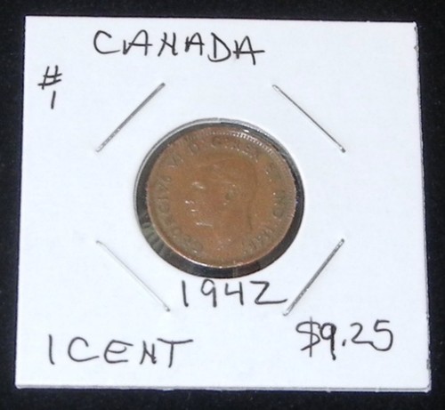 #1 1942 Bronze Canada One Cent ~ Nice Condition (Ungraded)