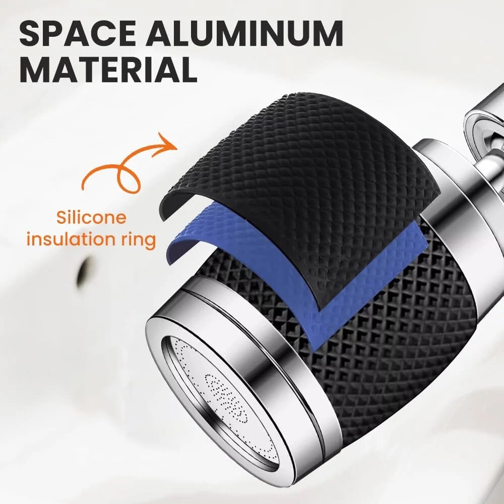 360 Grad schwenkbarer spritzwassergeschützter Wasserhahn Belüfter - 第 6 张/共 9 张