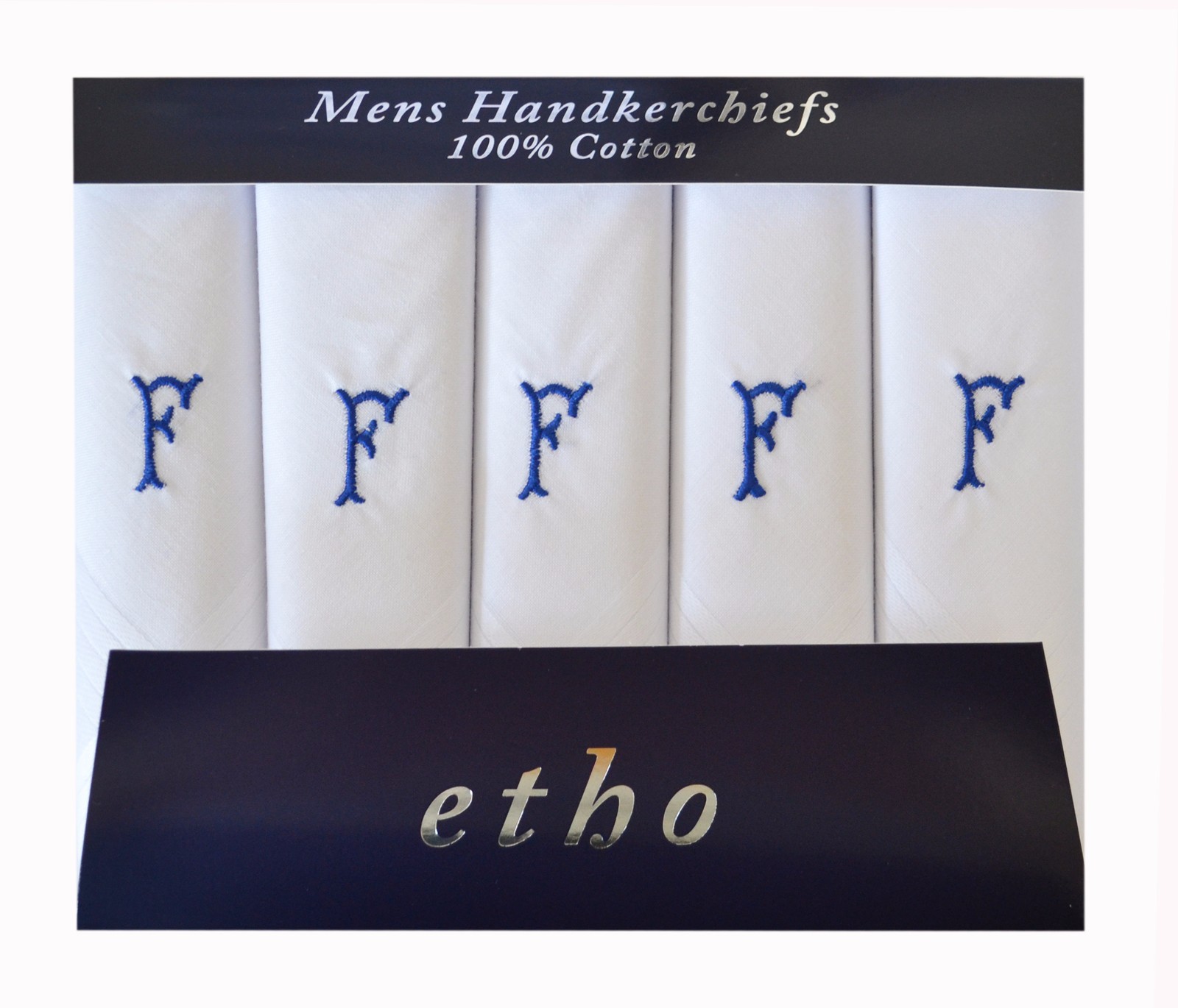 MENS INITIAL EMBROIDERED PERSONALISED 100 COTTON HANDKERCHIEFS HANKIES