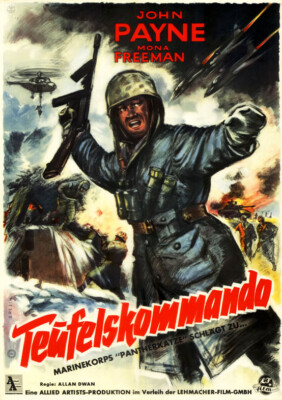 Teufelskommando ORIGINAL A1 Kinoplakat John Payne / Chuck Connors / Peter Graves