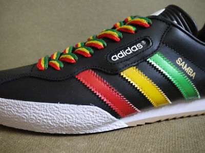 【27cm】新品！！激レア！！adidas samba ブラジルカラー Adidas Samba Super Black Leather CUSTOM Metallic Coloured