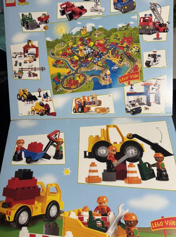 Lego Vintage DUPLO 4688 Lego Ville Equipo Construcción Bulldozer y Camión Volquete Foto 2 de 3