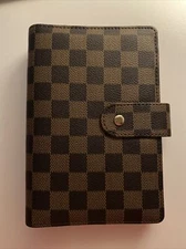 A6 checkered cash envelope wallet