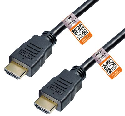 HDMI 2.1 Premium Kabel 2m 2.0 zertifiziert 8K 60Hz UHD 3D eARC ARC HDR10+ CEC 4K