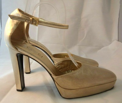 gucci gold platform shoes