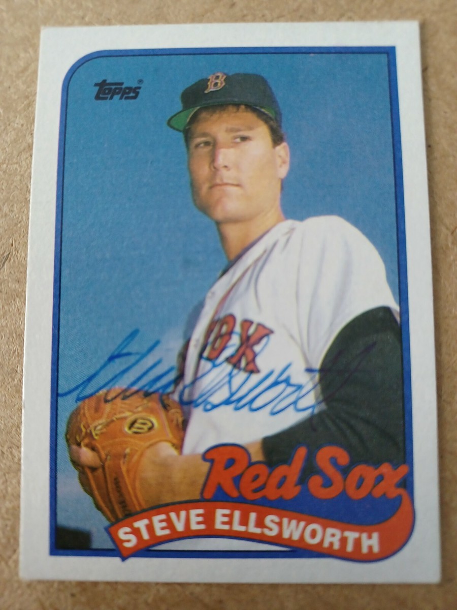 STEVE ELLSWORTH 1989 Topps #299 autographed signed baseball