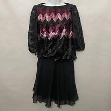 Womens Sequins Dress Fit Flare Size Medium