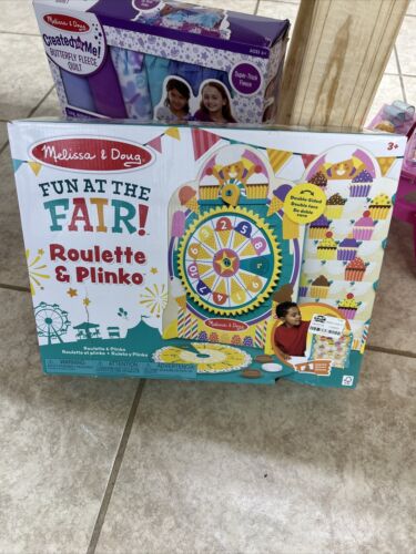 Melissa & Doug Fun at the Fair! Wooden Double-Sided Roulette & Plinko Games - Picture 2 of 4