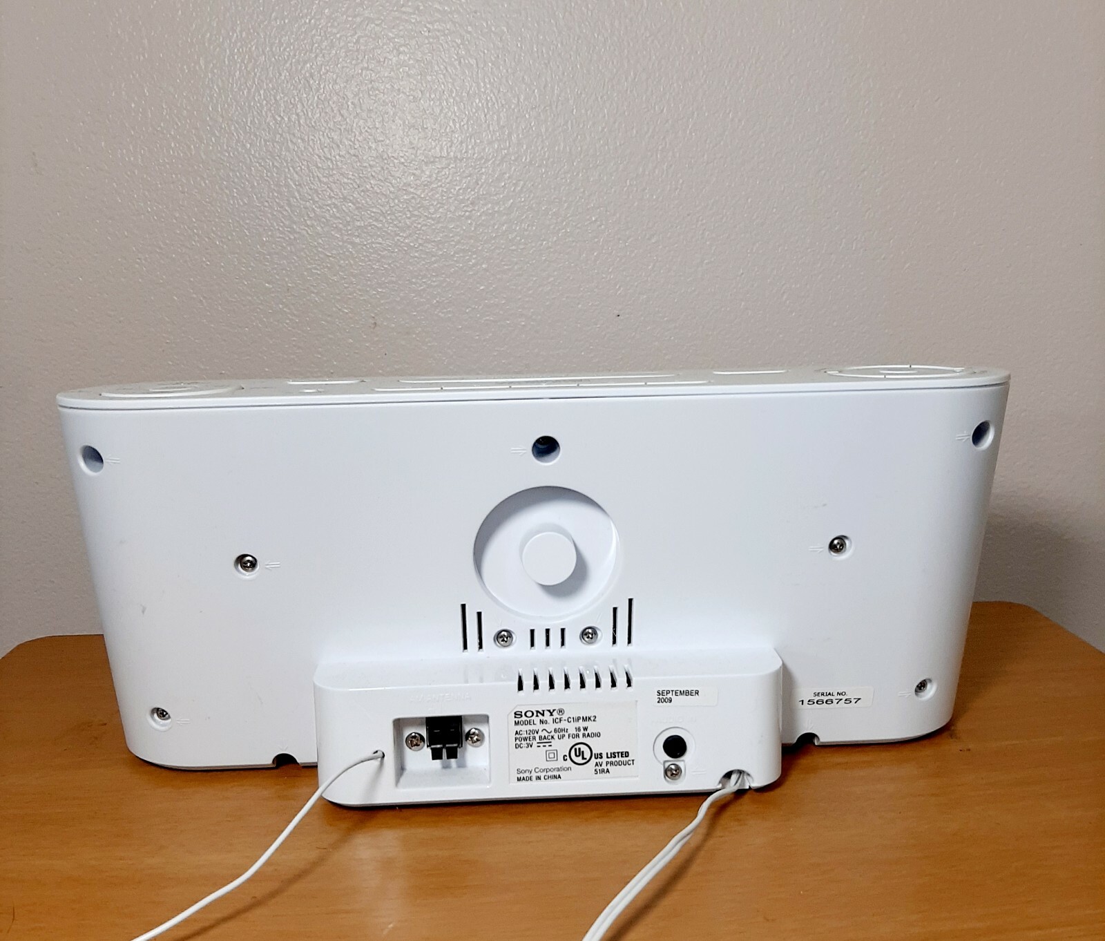 Sony Dream Machine Player FM/AM Clock Radio ICFC1iPMK2 White eBay