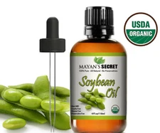 Mayan's Secret Pure Soybean Oil Organic 4oz - Cold Pressed for Skin & Cooking